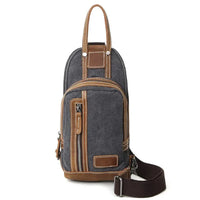 HKM-238099 Men's Canvas Crossbody Bag - Everyday Outdoor Sports Satchel in Multiple Colours