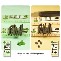 HKM-2382397 Cat Molar Rods for Healthy Chewing – Pack of 6 Mint-flavored Toys