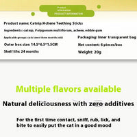 HKM-2382397 Cat Molar Rods for Healthy Chewing – Pack of 6 Mint-flavored Toys