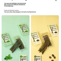 HKM-2382397 Cat Molar Rods for Healthy Chewing – Pack of 6 Mint-flavored Toys