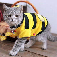HKM-2385725 Soft Fleece Dog and Cat Clothes with Cute Bee Design - Comfortable Pet Apparel in Various Sizes