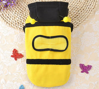 HKM-2385725 Soft Fleece Dog and Cat Clothes with Cute Bee Design - Comfortable Pet Apparel in Various Sizes