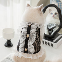 HKM-2387133 Lace Traction Vest for Cats and Kittens - Lightweight Polyester Clothing, Multiple Sizes Available