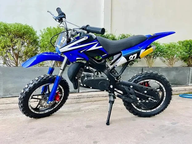 HKM-238803 50cc 2-Stroke Mini Dirt Bike with 10 Inch Tires and Pull Start for Ages 6-12