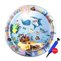HKM-2388157 Cooling Pet Water Bed Cushion for Dogs and Cats - Inflatable Ice Pad with Fun Underwater Designs - 65cm and 100cm Sizes Available