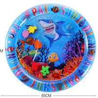 HKM-2388157 Cooling Pet Water Bed Cushion for Dogs and Cats - Inflatable Ice Pad with Fun Underwater Designs - 65cm and 100cm Sizes Available
