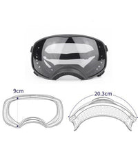 HKM-2388925 Large Dog Safety Goggles for Eye Protection against Wind, Rain, and Snow - Black and White Frames
