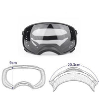 HKM-2388925 Large Dog Safety Goggles for Eye Protection against Wind, Rain, and Snow - Black and White Frames