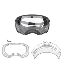 HKM-2388925 Large Dog Safety Goggles for Eye Protection against Wind, Rain, and Snow - Black and White Frames