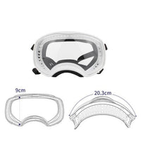 HKM-2388925 Large Dog Safety Goggles for Eye Protection against Wind, Rain, and Snow - Black and White Frames