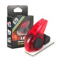 HKM-239059 Mini Bicycle Brake Warning Light - Waterproof LED Turn Signal for V-Brake and Disc Brake Systems