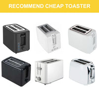 HKM-239123 Slim Black 2-Slice Toaster with Long Slot - 900W Space-Saving Design