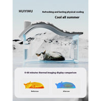 HKM-2391357 Pet Air-Conditioned Room for Cats and Dogs - Includes Ice Bags and Mesh Accessories