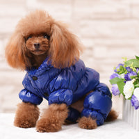 HKM-2391485 Warm Cotton Dog Clothing for Pets - Available in Red, Blue, Black, Earth Gold, and Silver