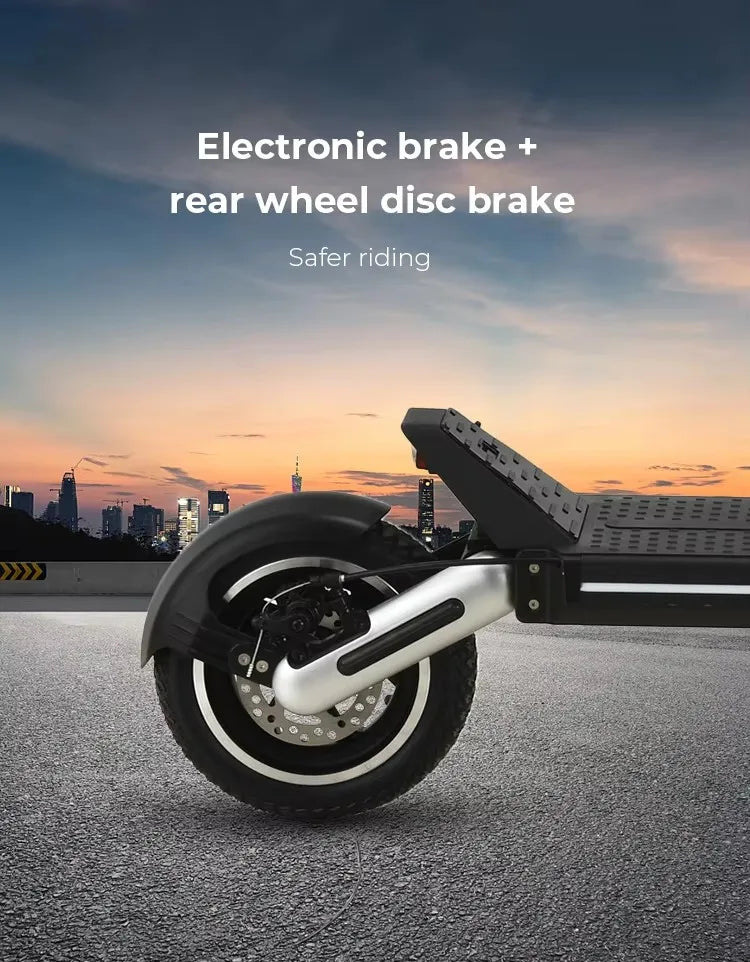 HKM-239251 48V Foldable Off-Road Electric Scooter with Bluetooth Control, 35KM/H Speed, 35-40KM Range, Waterproof Design