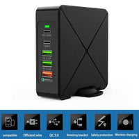 HKM-239251 Universal 75W Multi-Port Charger with Optional Wireless Charging for Global Use