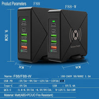 HKM-239251 Universal 75W Multi-Port Charger with Optional Wireless Charging for Global Use