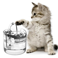 HKM-239379 Automatic Pet Water Dispenser with Circulation System for Cats and Dogs - 1.8L Capacity, Transparent Design