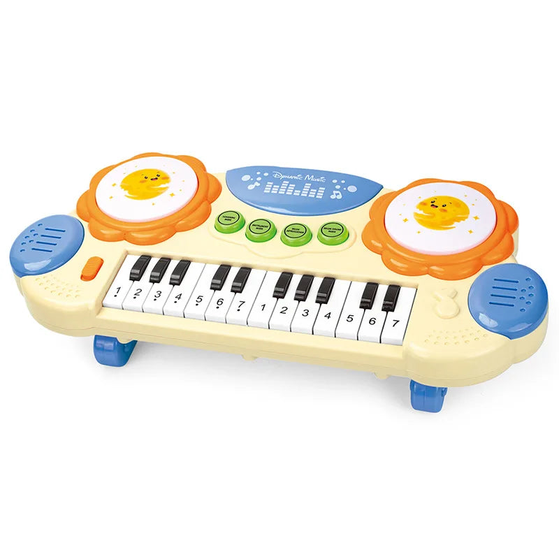 HKM-239379 Multi-Functional Cartoon Electronic Keyboard and Drum Toy for Kids 0-14 Years