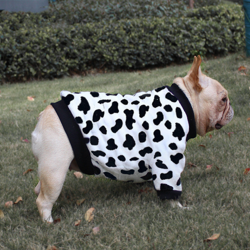 HKM-2393917 Cozy Coral Fleece Dog Pajamas for Winter - Multiple Sizes Available