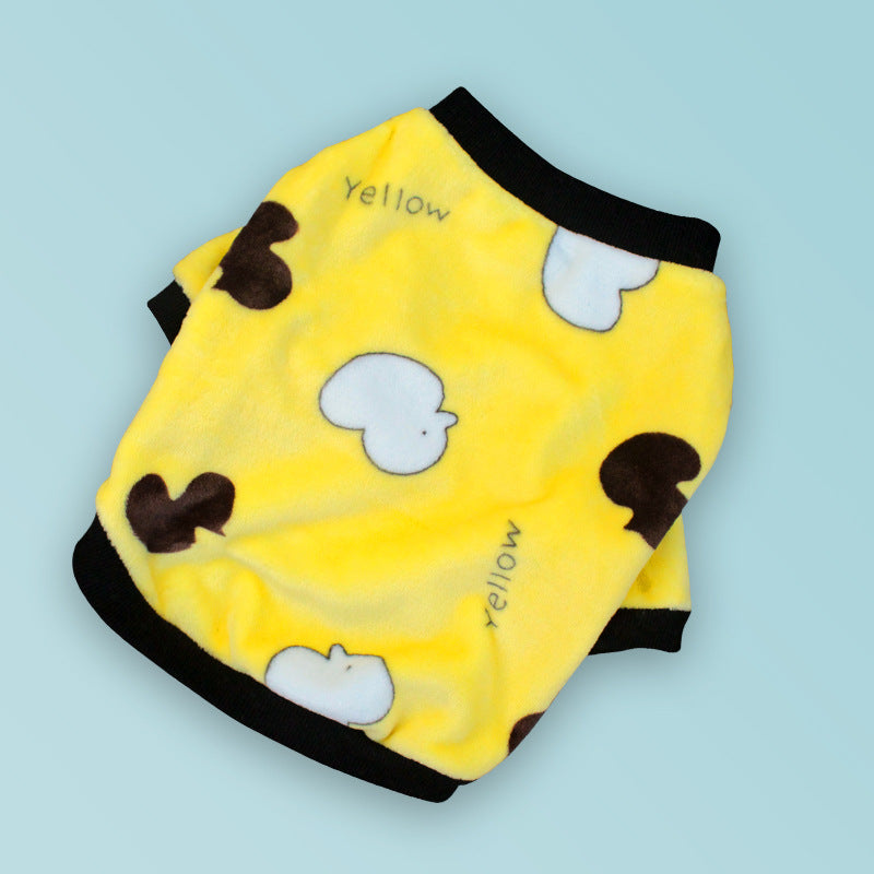 HKM-2393917 Cozy Coral Fleece Dog Pajamas for Winter - Multiple Sizes Available