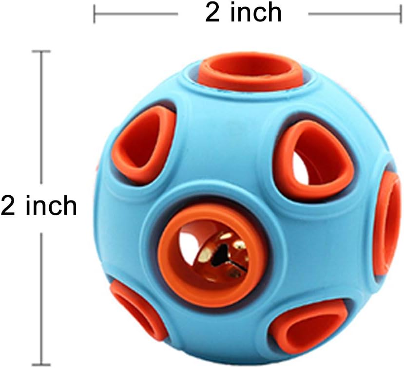 HKM-2394557 Interactive Dog Ball Toy with Ring Bell and Squeak for Pet Exercise and IQ Development
