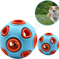 HKM-2394557 Interactive Dog Ball Toy with Ring Bell and Squeak for Pet Exercise and IQ Development
