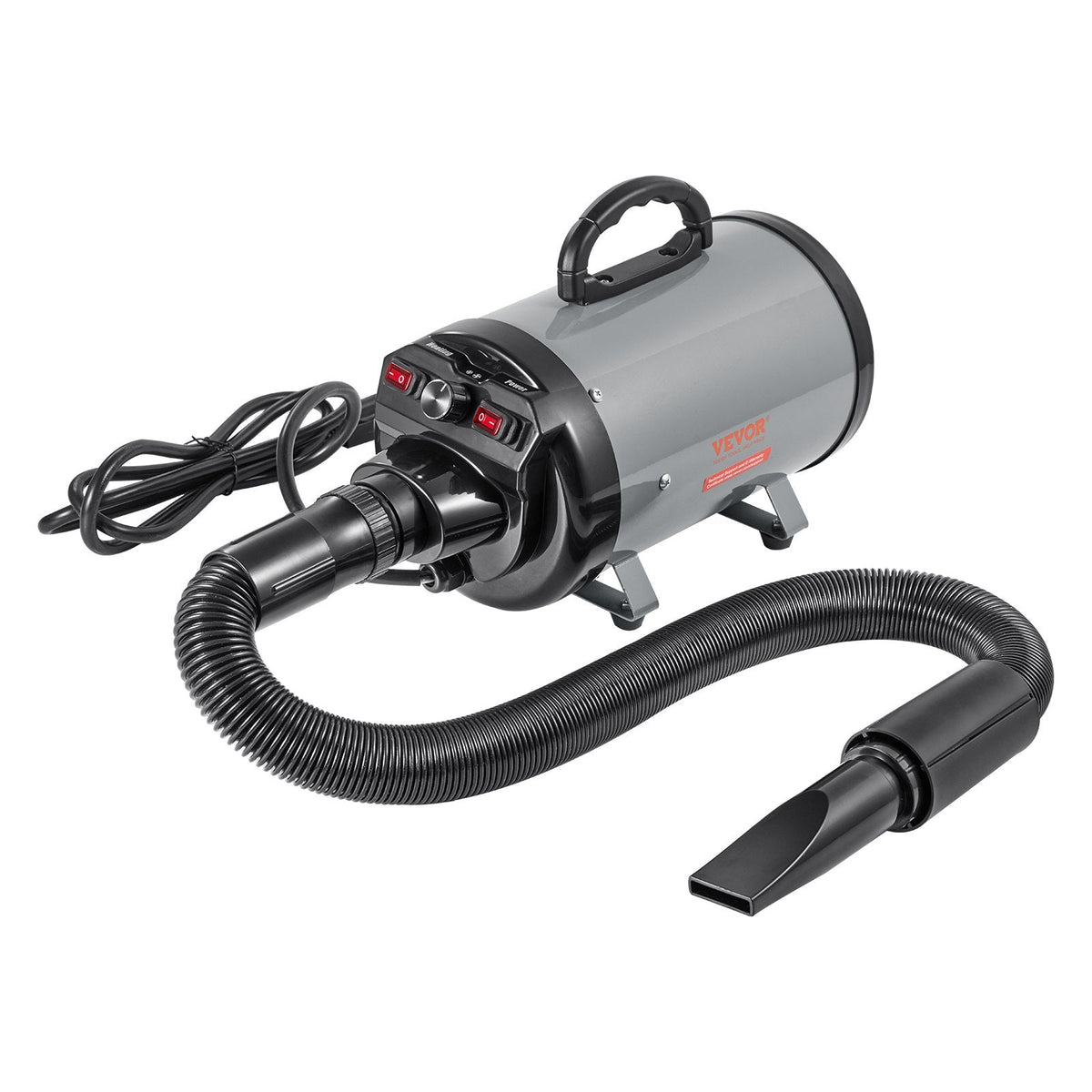 HKM-2394941 2800W Pet Grooming Dryer with Adjustable Speed, Temperature Control, Nozzles, and Extendable Hose