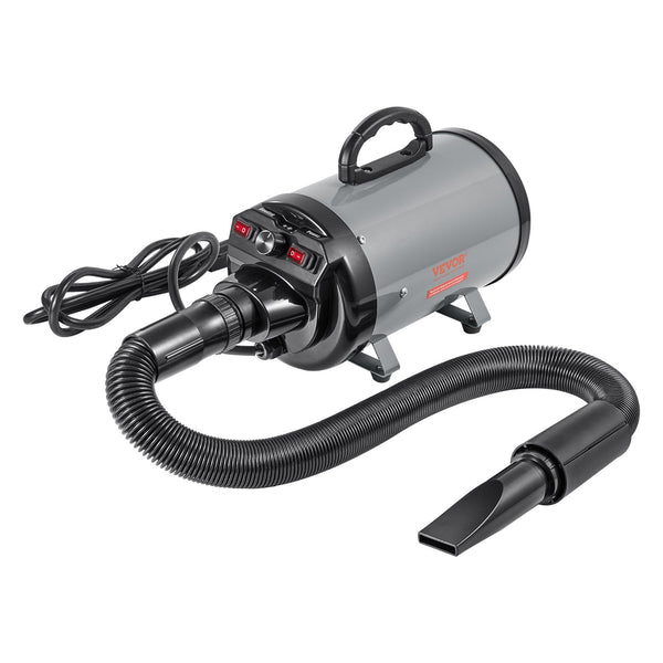 HKM-2394941 2800W Pet Grooming Dryer with Adjustable Speed, Temperature Control, Nozzles, and Extendable Hose