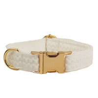 HKM-2395069 Elegant White Lace Pet Vest Set with Collar and Leash