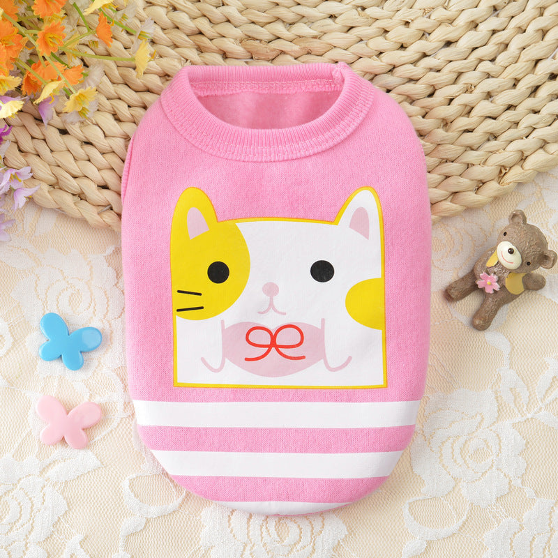 HKM-2395453 Fleece Cartoon Milk Vest for Dogs and Cats - Autumn and Winter Wear