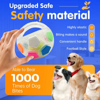HKM-2395709 Durable Football Tennis Ball Shaped Dog Toy for Outdoor Training and Teething Relief