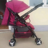 HKM-239571 4-Wheel Suspension Baby Stroller with Food Tray for Comfortable Outings