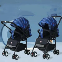 HKM-239571 4-Wheel Suspension Baby Stroller with Food Tray for Comfortable Outings