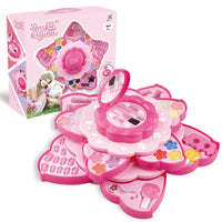 HKM-239635 Pretend Makeup Play Set for Girls - Lipsticks, Lip Gloss, Nail Polish, and Brushes in Retail Package