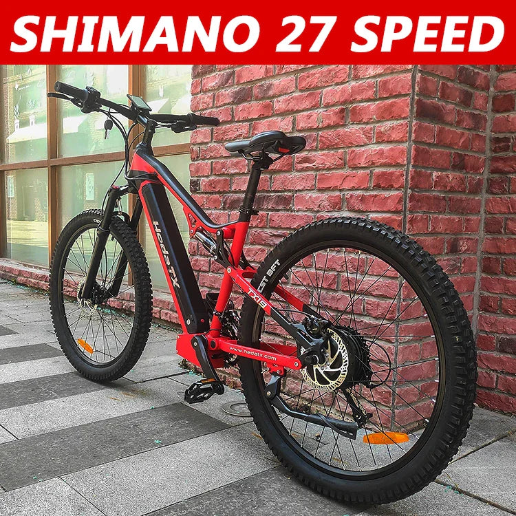 HKM-239699 High-Speed 27-Speed 48V Electric Mountain Bike with 500W Motor and Hydraulic Disc Brakes