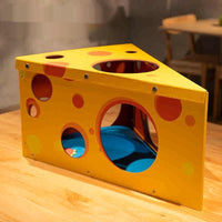 HKM-2397117 Cheese-Themed Cardboard Cat Scratch Board Nest for Feline Relaxation