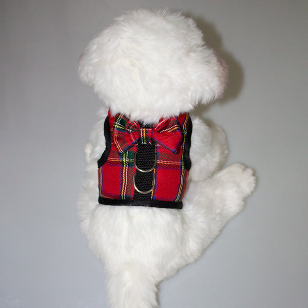 HKM-2397629 Plaid Dog Vest - Breathable Velcro Design for Small to Large Breeds