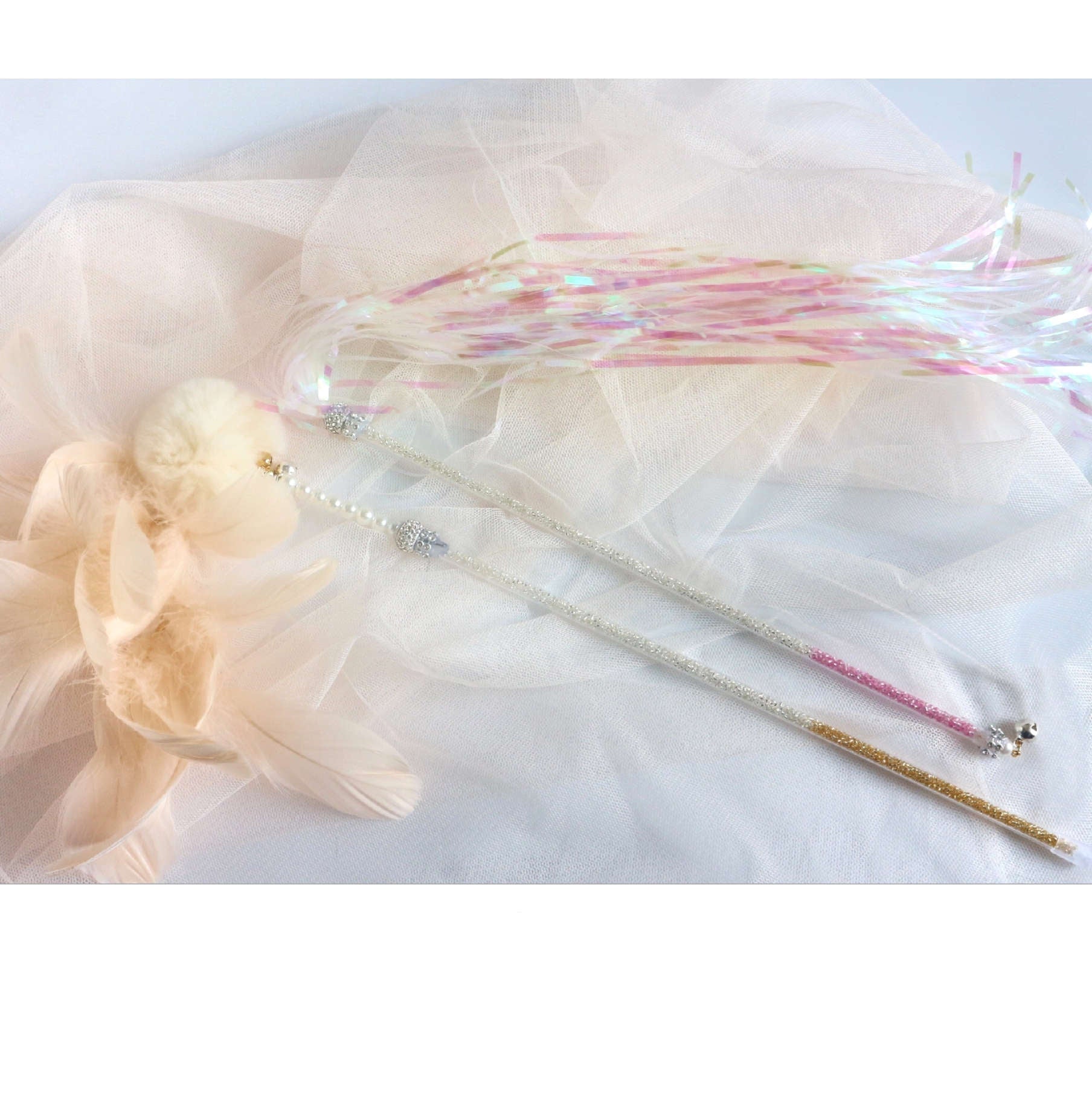 HKM-2397885 Colorful Feather Cat Stick with Hanging Balls for Interactive Play