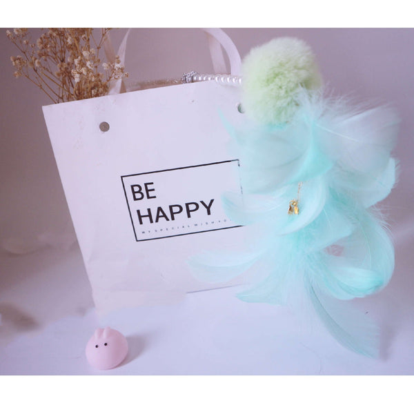HKM-2397885 Colorful Feather Cat Stick with Hanging Balls for Interactive Play