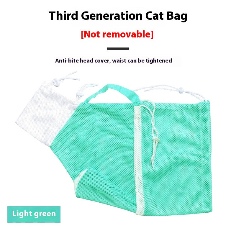 HKM-2398653 Cat Grooming Bag - Upgraded 5th Generation Detachable, Scratch-Resistant Design for Easy Bathing and Grooming