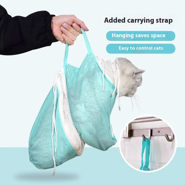 HKM-2398653 Cat Grooming Bag - Upgraded 5th Generation Detachable, Scratch-Resistant Design for Easy Bathing and Grooming
