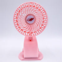 HKM-239891 Rechargeable Mini Portable Fan with 4 Blades, Silent Operation, 3 Speeds, USB Output for Strollers and Desks