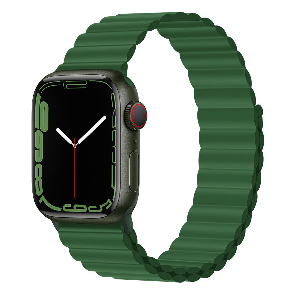 HKM-239891 Silicone Loop Magnetic Watch Strap for Apple - Various Colors and Sizes