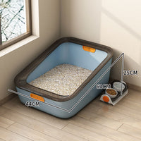 HKM-2399037 Ceramic Cat Bowl with Spill-Proof Design and Dual Bowls, Available in Various Colors