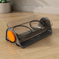 HKM-2399037 Ceramic Cat Bowl with Spill-Proof Design and Dual Bowls, Available in Various Colors