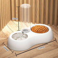HKM-2399037 Ceramic Cat Bowl with Spill-Proof Design and Dual Bowls, Available in Various Colors