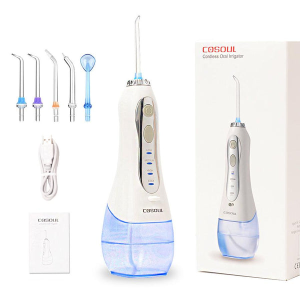 HKM-240019 Rechargeable Oral Irrigator with Adjustable Modes and 300ml Water Tank