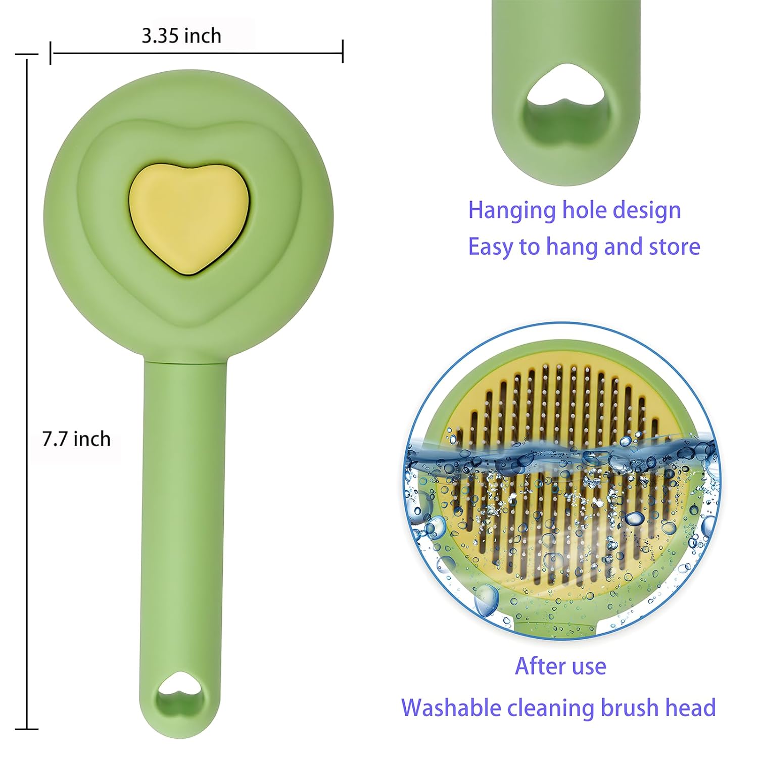 HKM-2400317 Pet Hair Removal Comb for Cats and Dogs with One-Click Release Feature