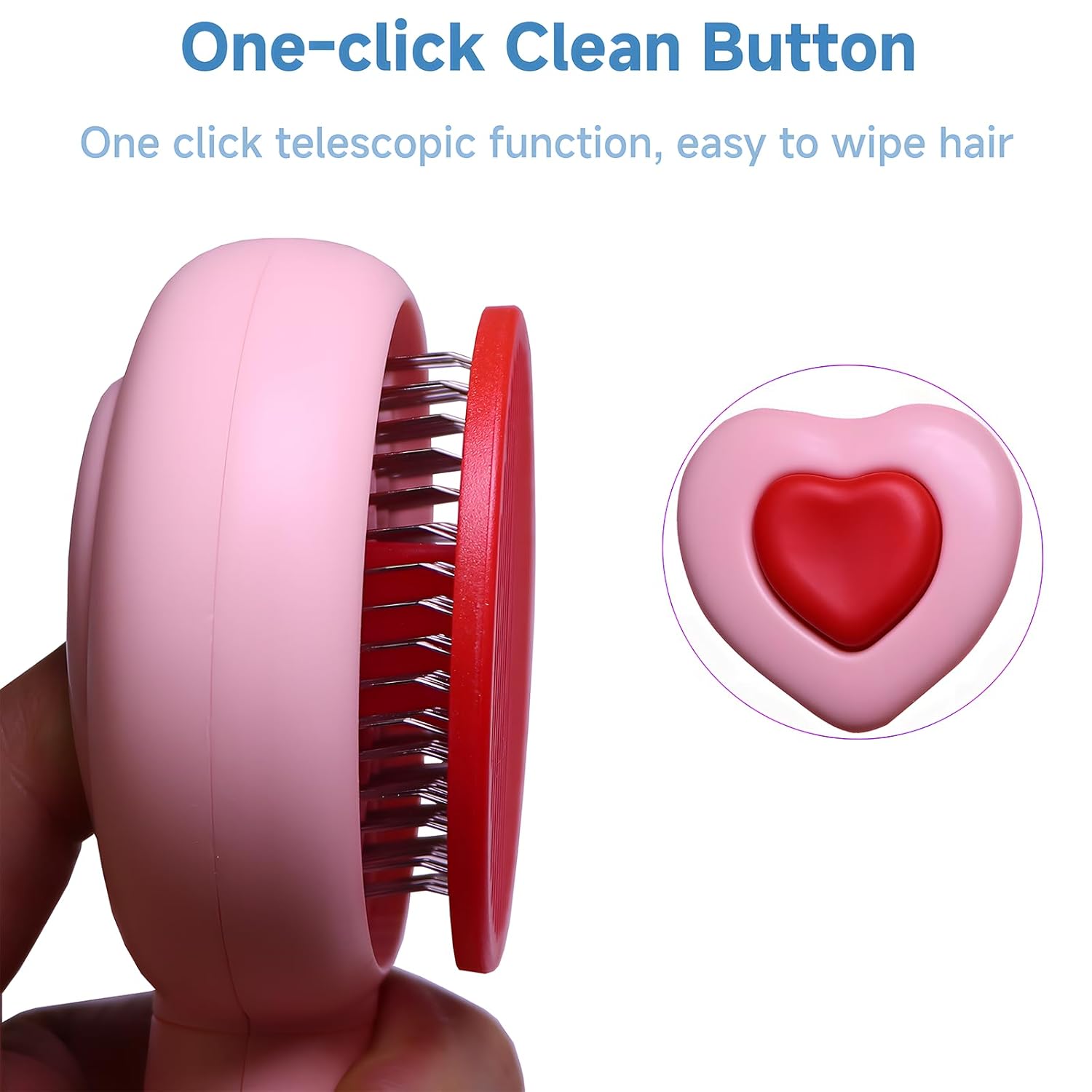 HKM-2400317 Pet Hair Removal Comb for Cats and Dogs with One-Click Release Feature